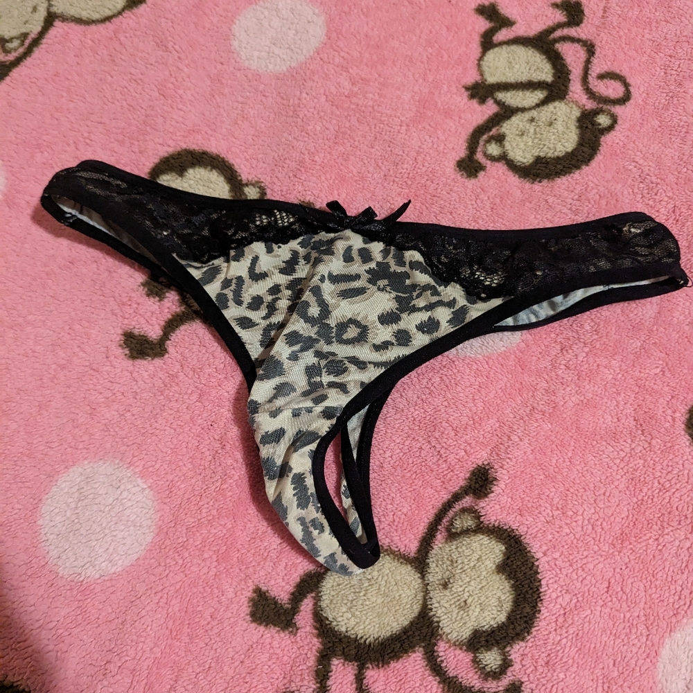 Cheetah print thong